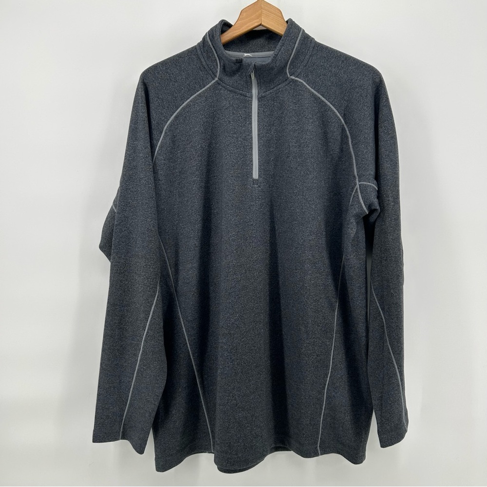 Slazenger 1/4 Zip Pullover Mens XL Gray Golf Lightweight Athletic Top
